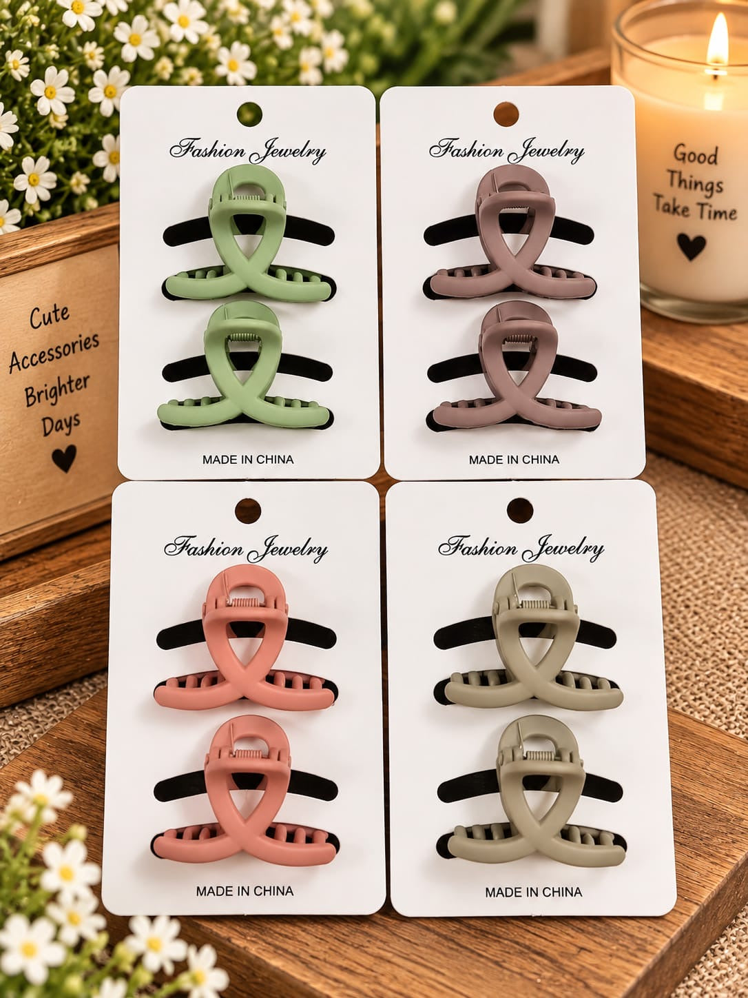 Korean 2 piece combo clutchers (pack of 12 sets)