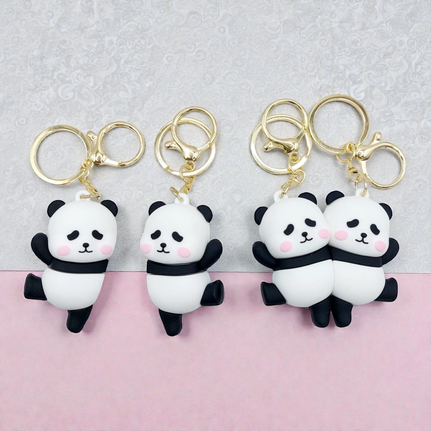 Magnetic Panda Couple Keychain 4( pack of 6)