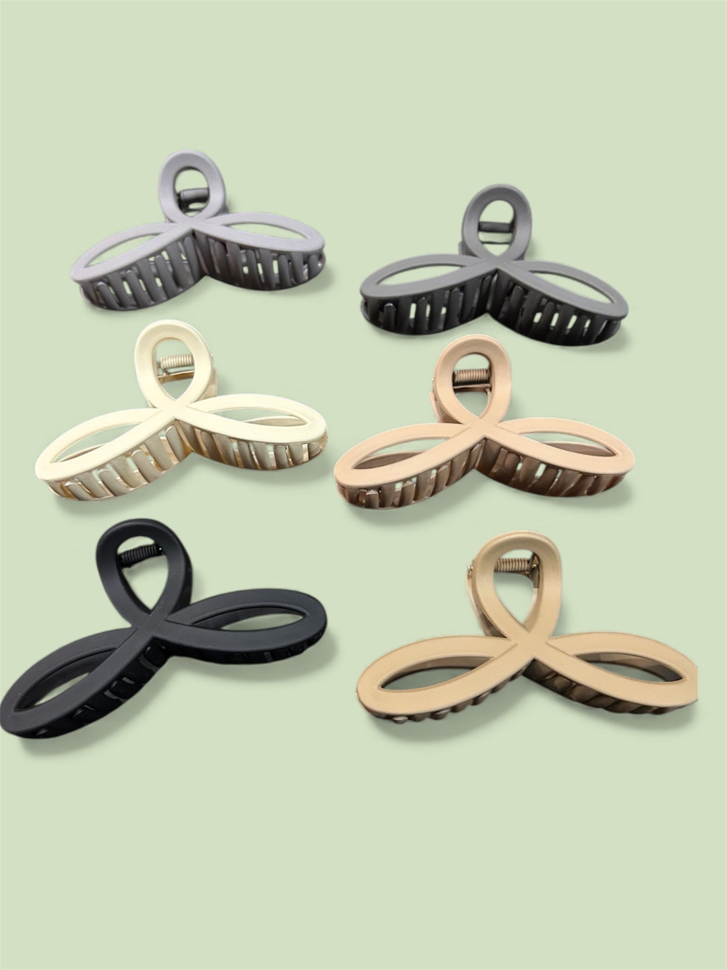 Korean Style Matte Hair Clip (pack of 12)
