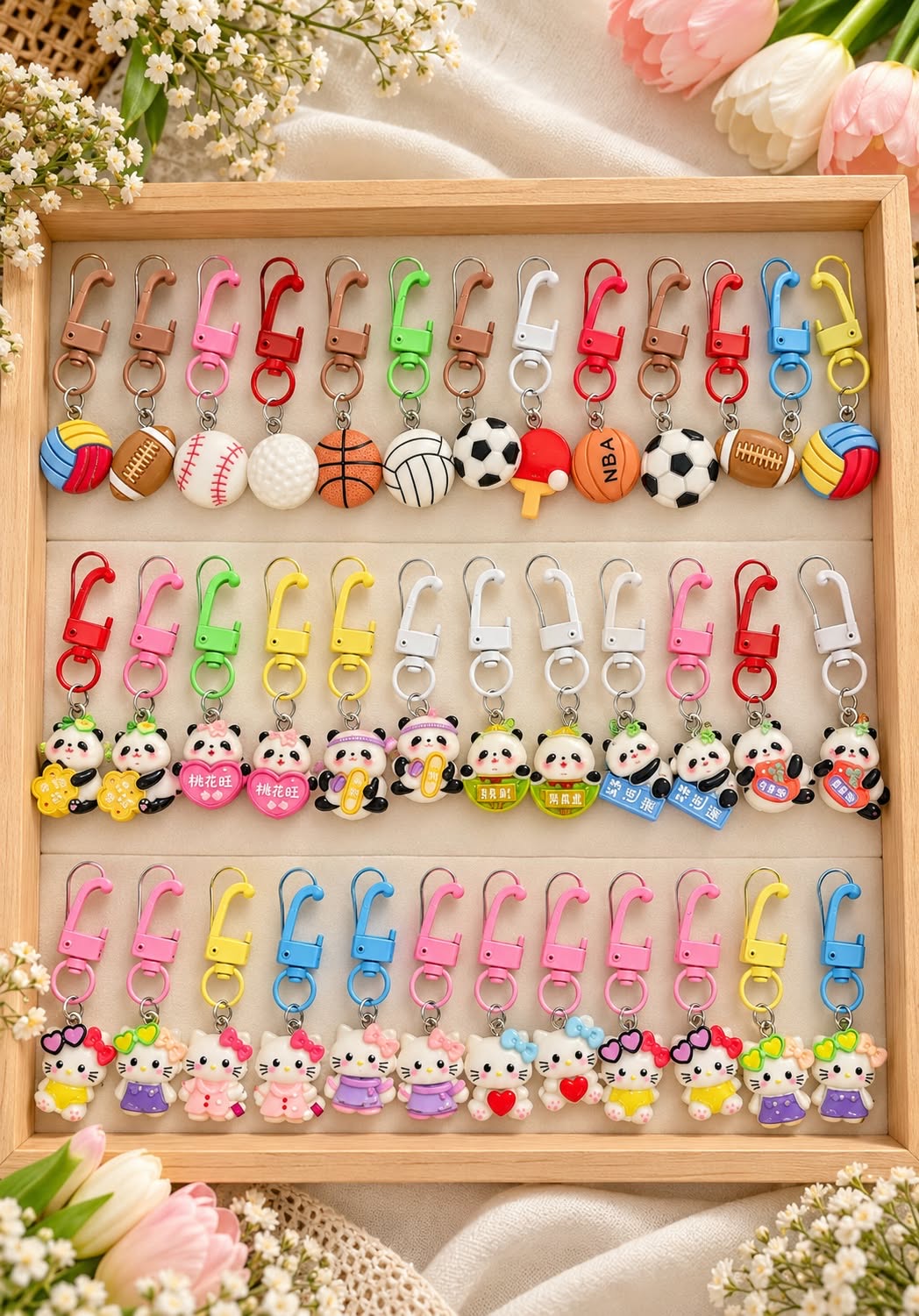Korean mini bag charms (pack of 3 dozen )random design