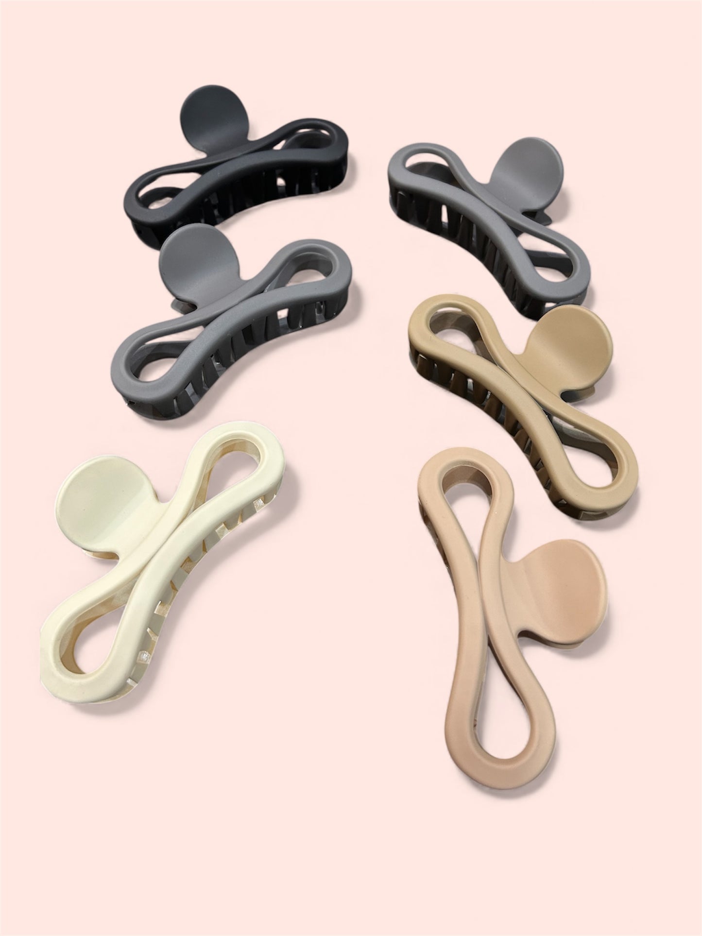 Korean Style Matte Hair Clip 3 ( pack of 12)