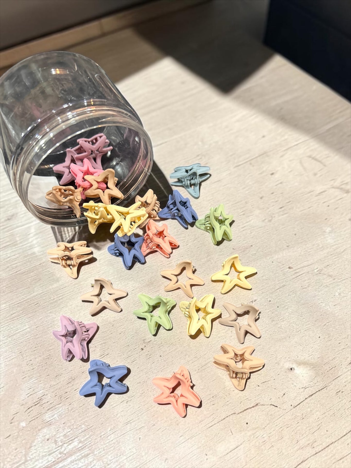 Pastel Mini Claw Clips Jar Set | Korean Style Hair Clutcher Collection( pack of 24)