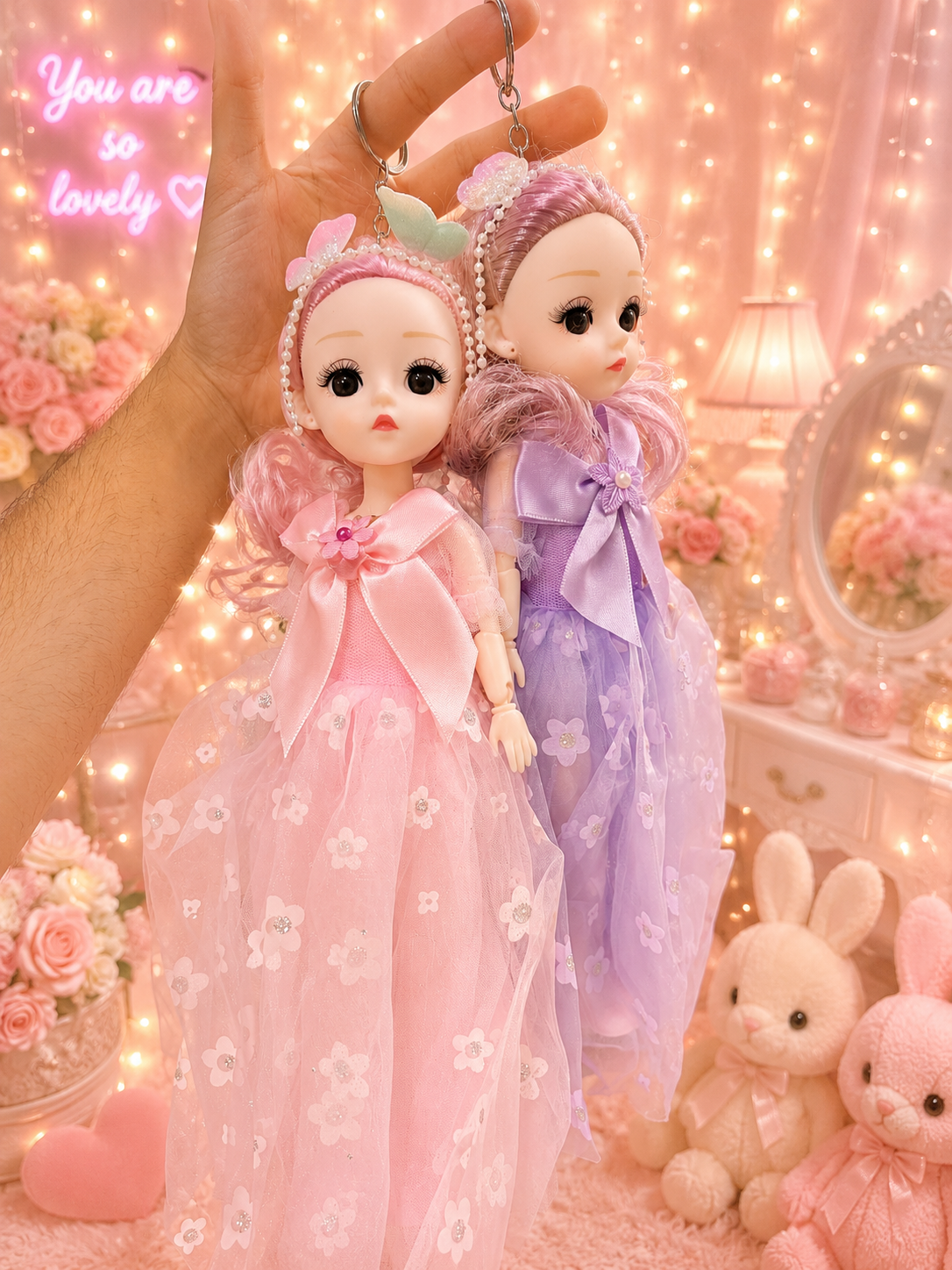 Big size music doll+keychain (pack of 6)