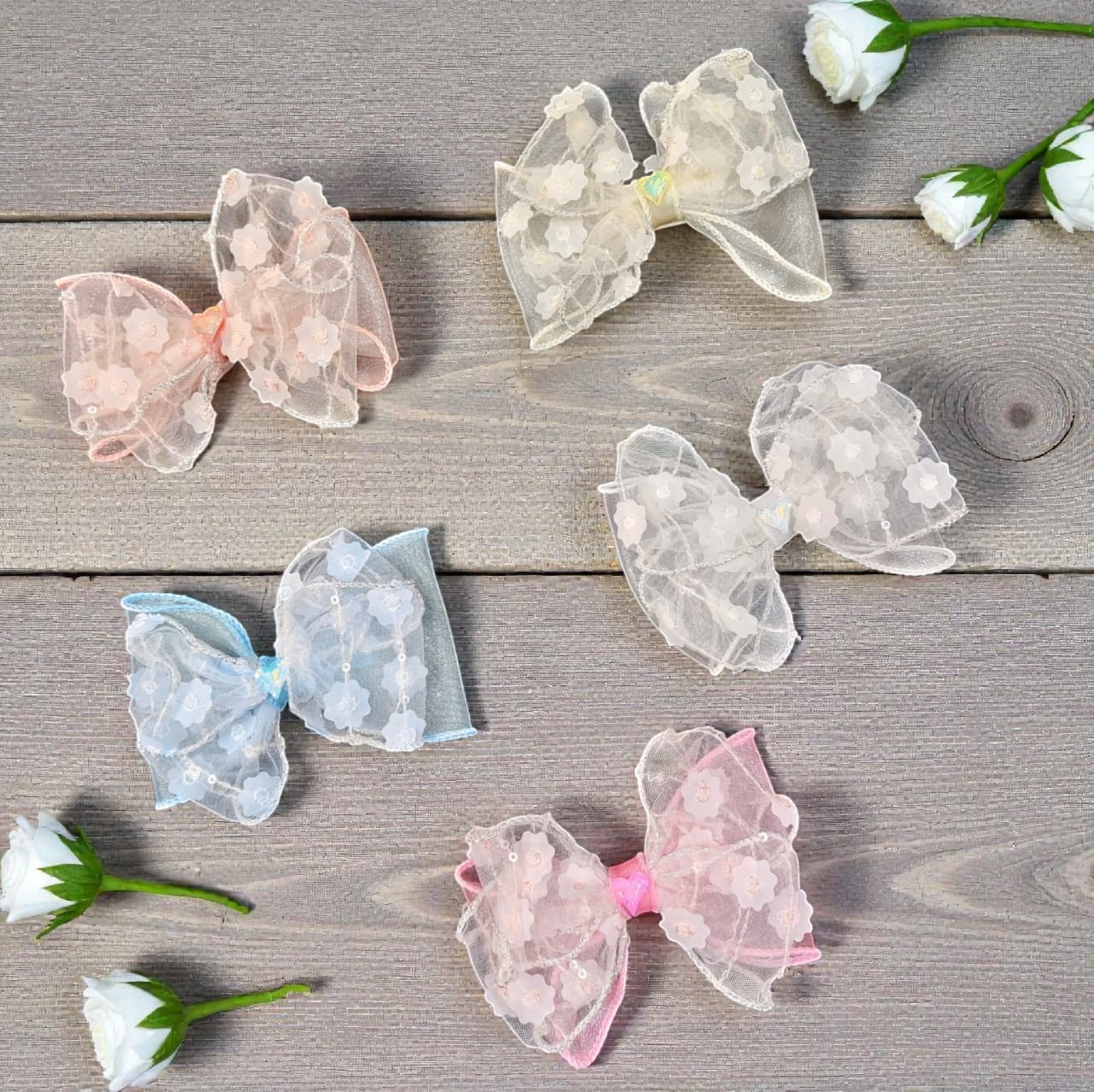 Korean bow hair pin ( pack of 5)