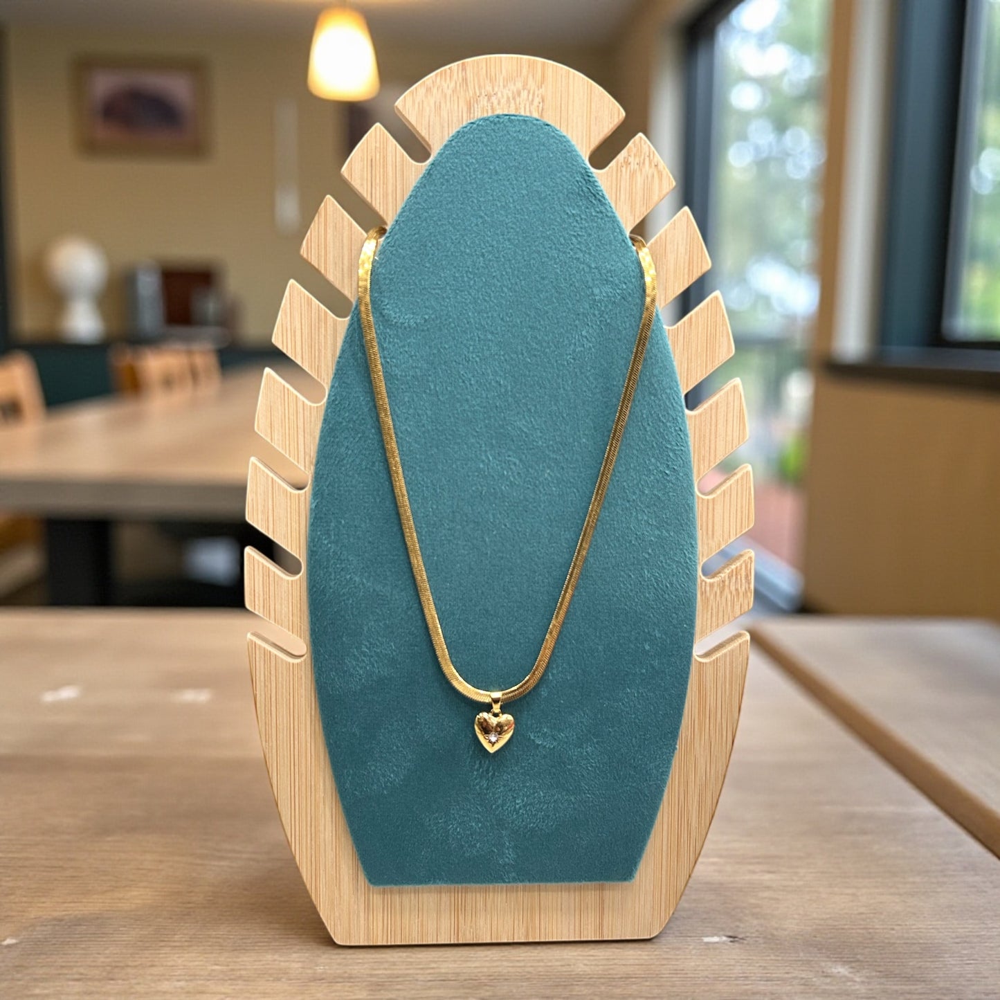 Anti-Tarnish Heart Charm Gold Pendant Necklace( pack of 3)