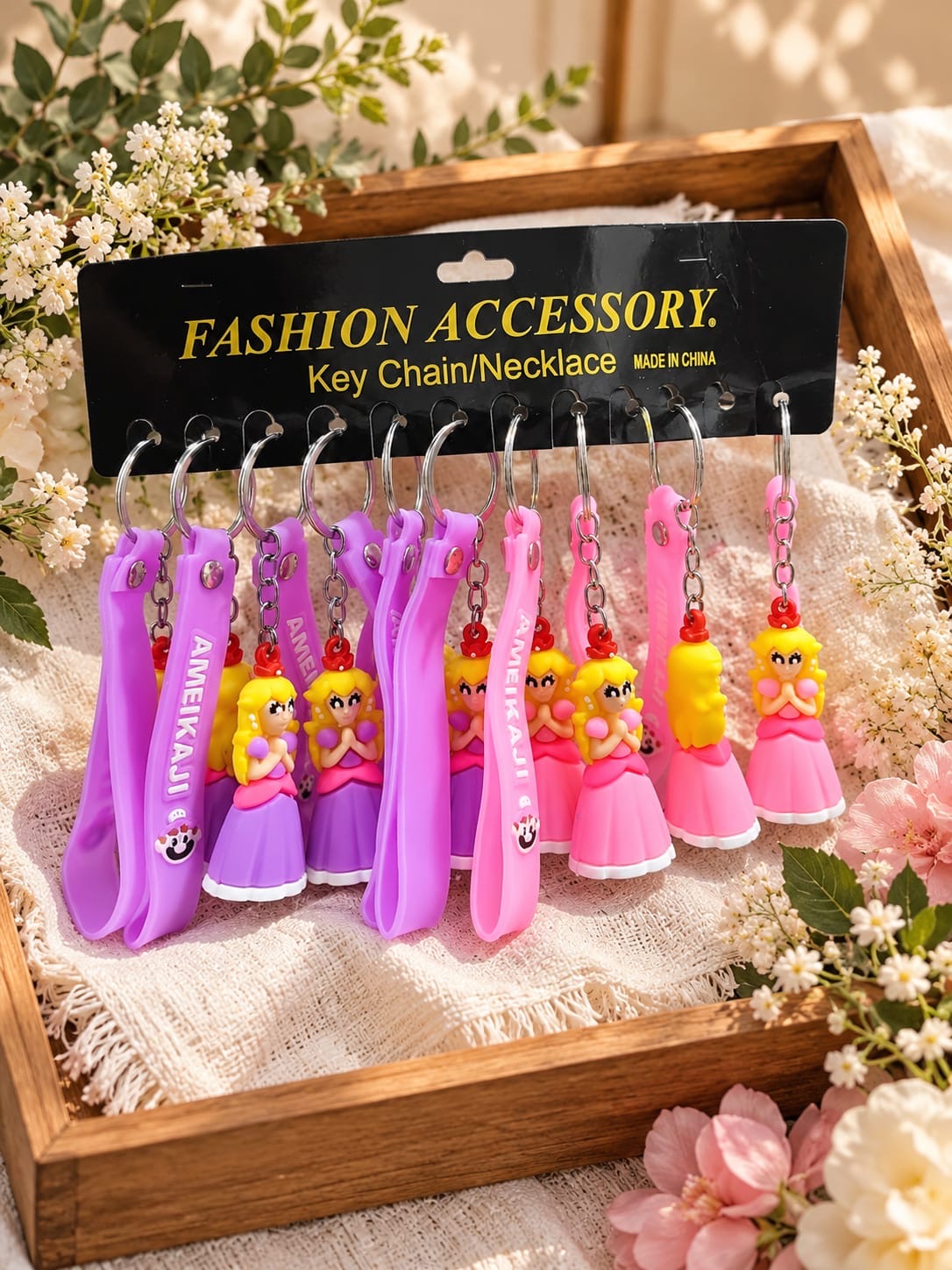 PVC rubber keychain (pack of 12)
