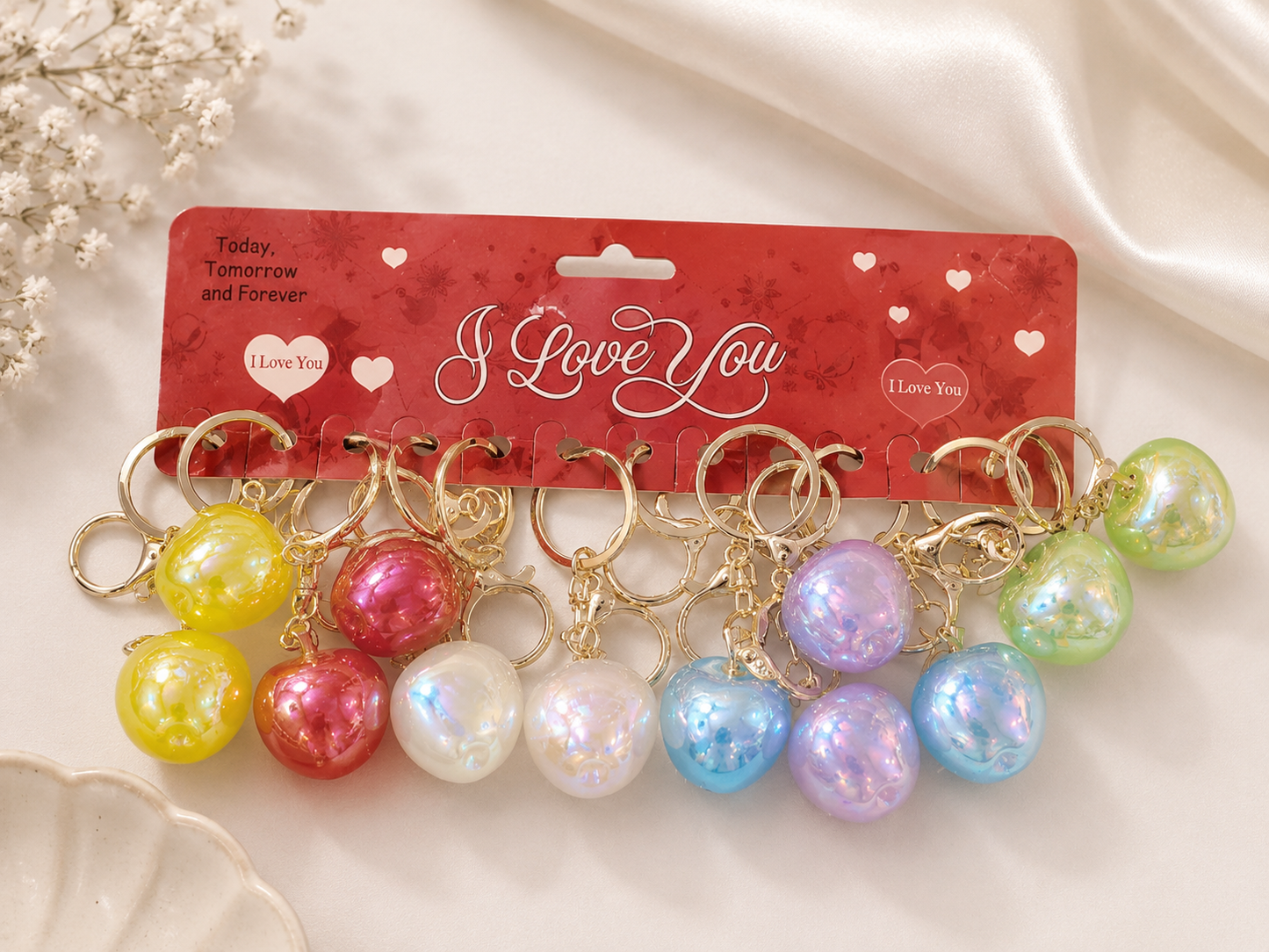 Korean apple keychain (pack of 12)