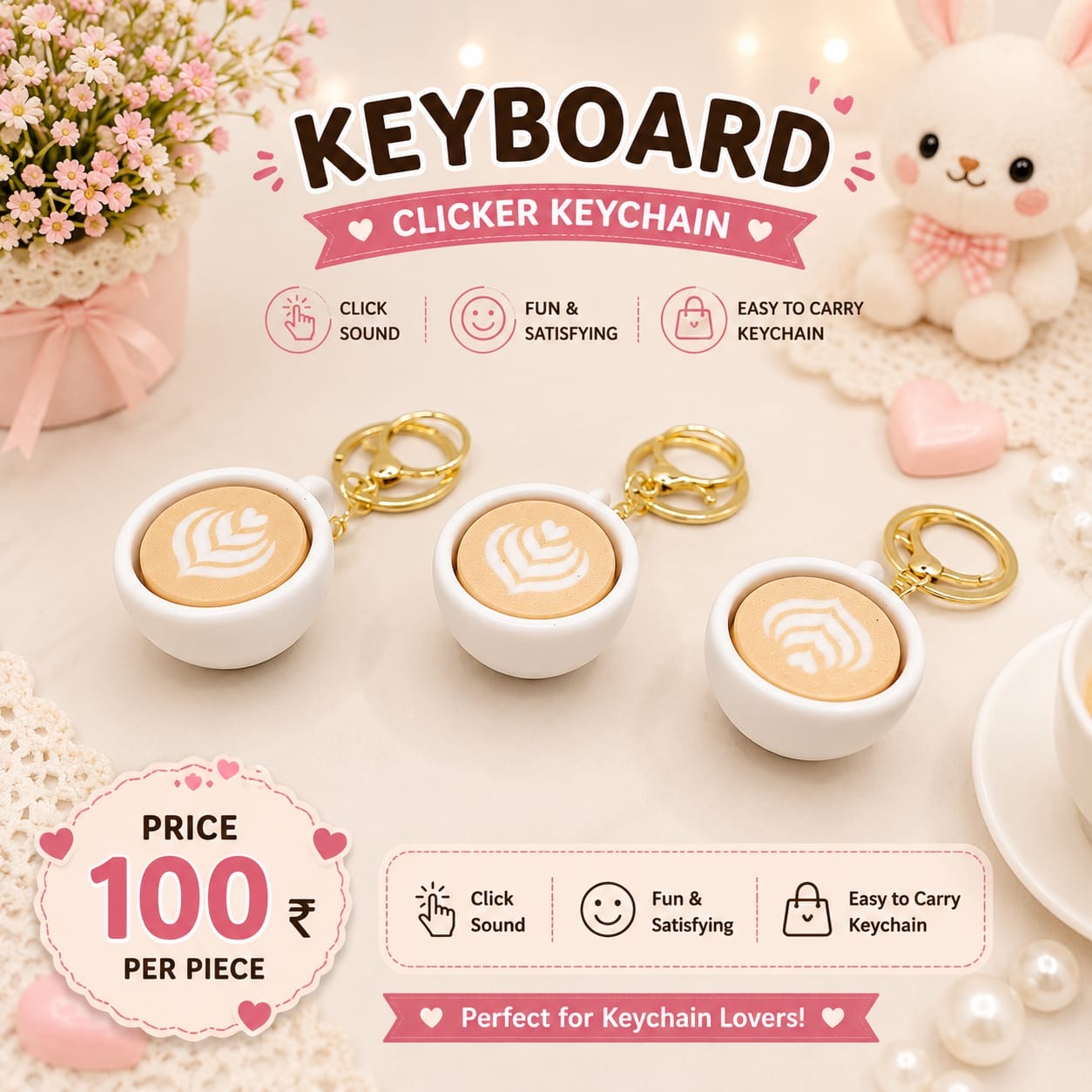 Clicker keychain ( pack of 6)