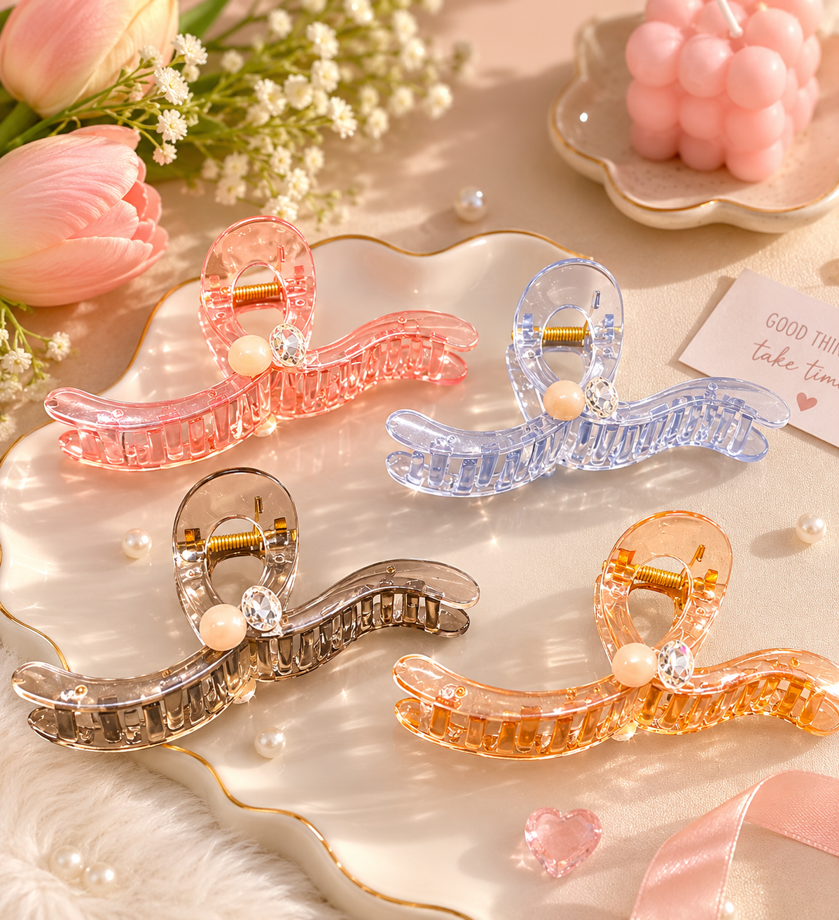 Korean premium quality hair claw clip(pack of 12)