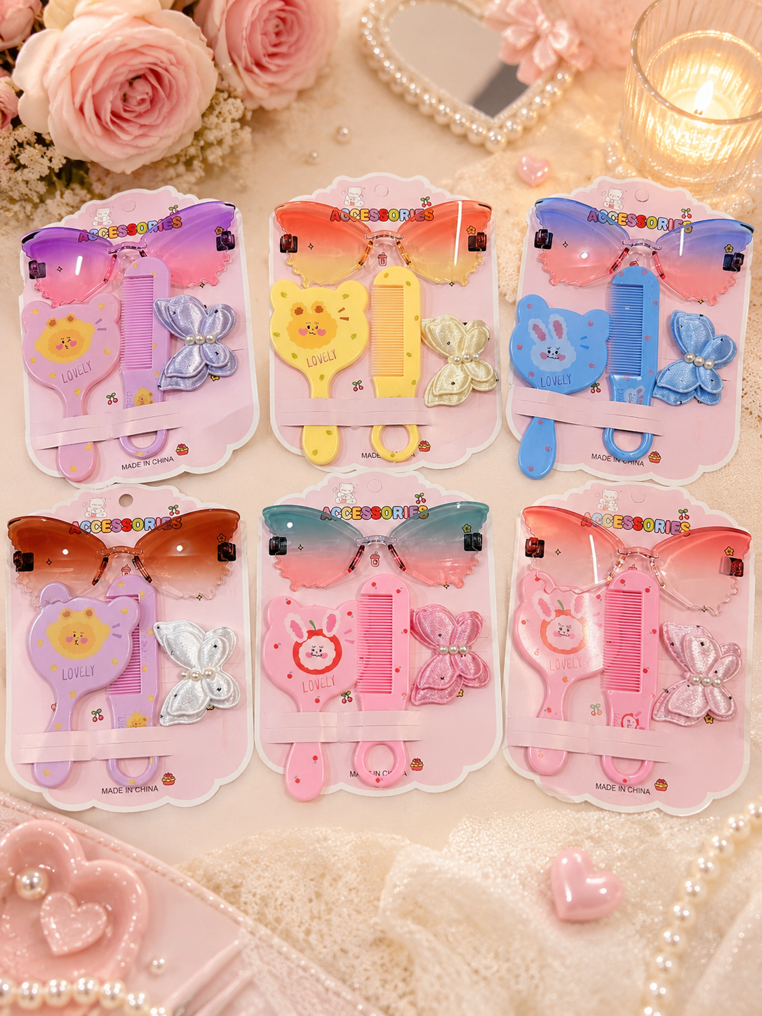 Kids hair accessories combo(pack of 12 sets)