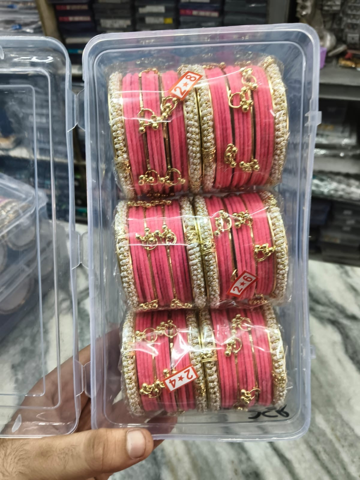 Premium karwachauth metal churi (pack of 3 sets)