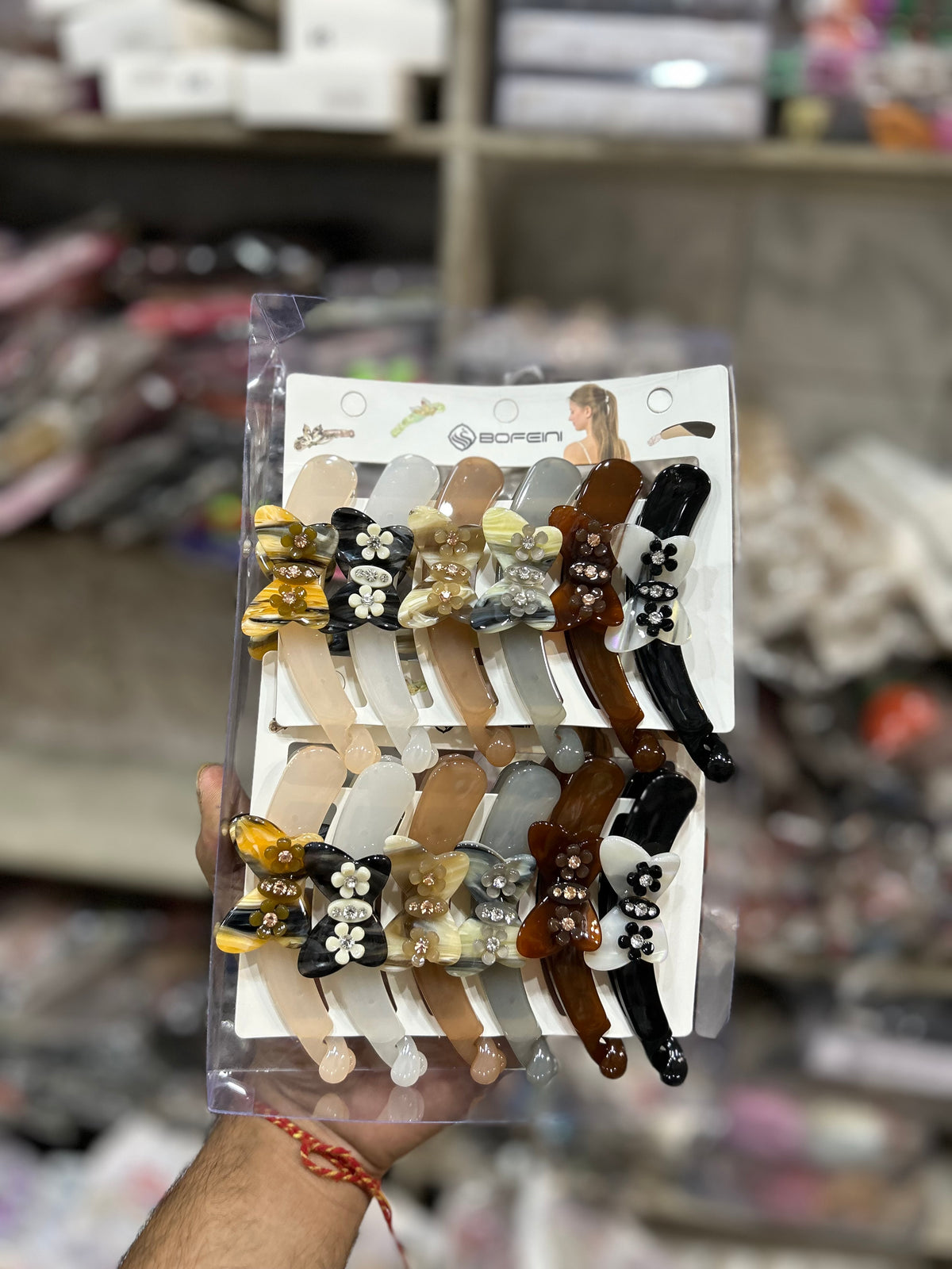 Korean bofeini brand banana clip ( pack of 12)