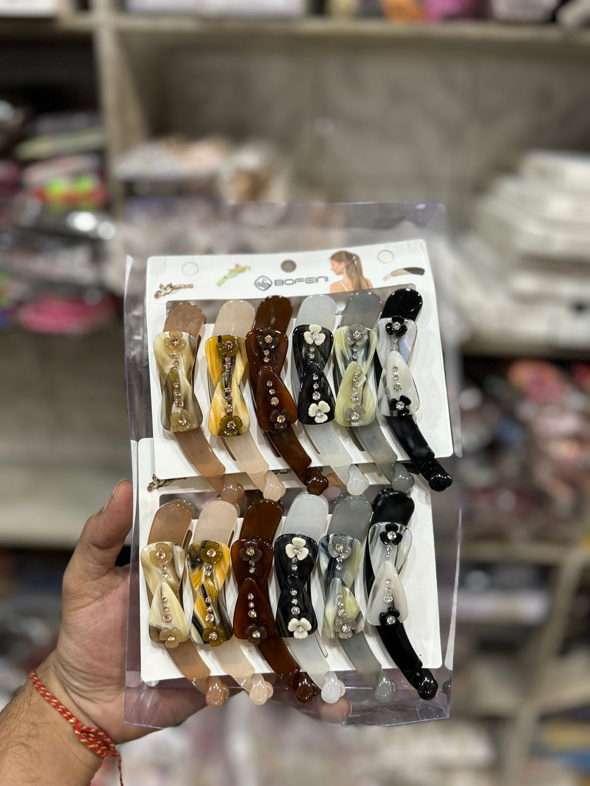 Korean bofeini brand banana clip ( pack of 12)