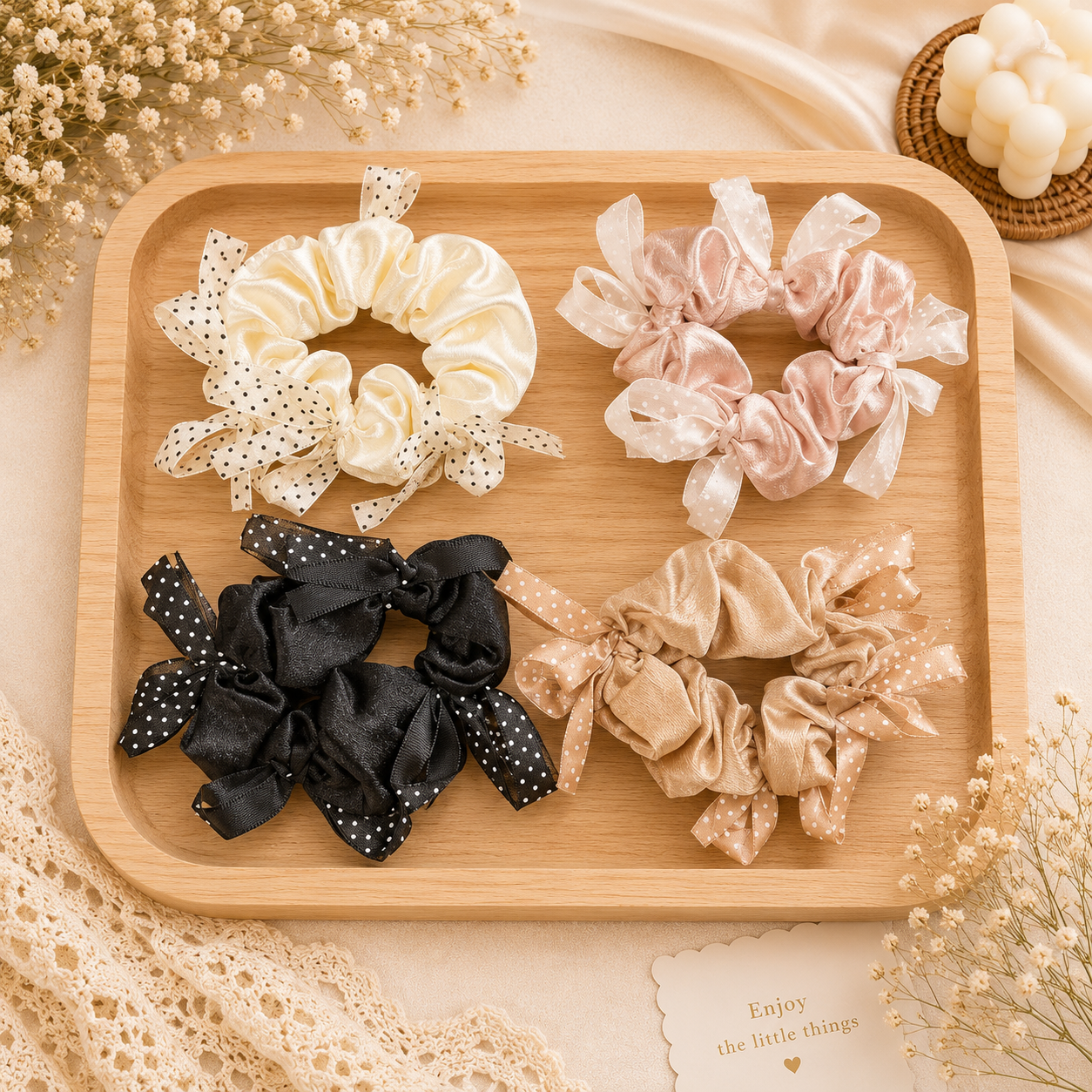 Korean scrunchies ( pack of 12)