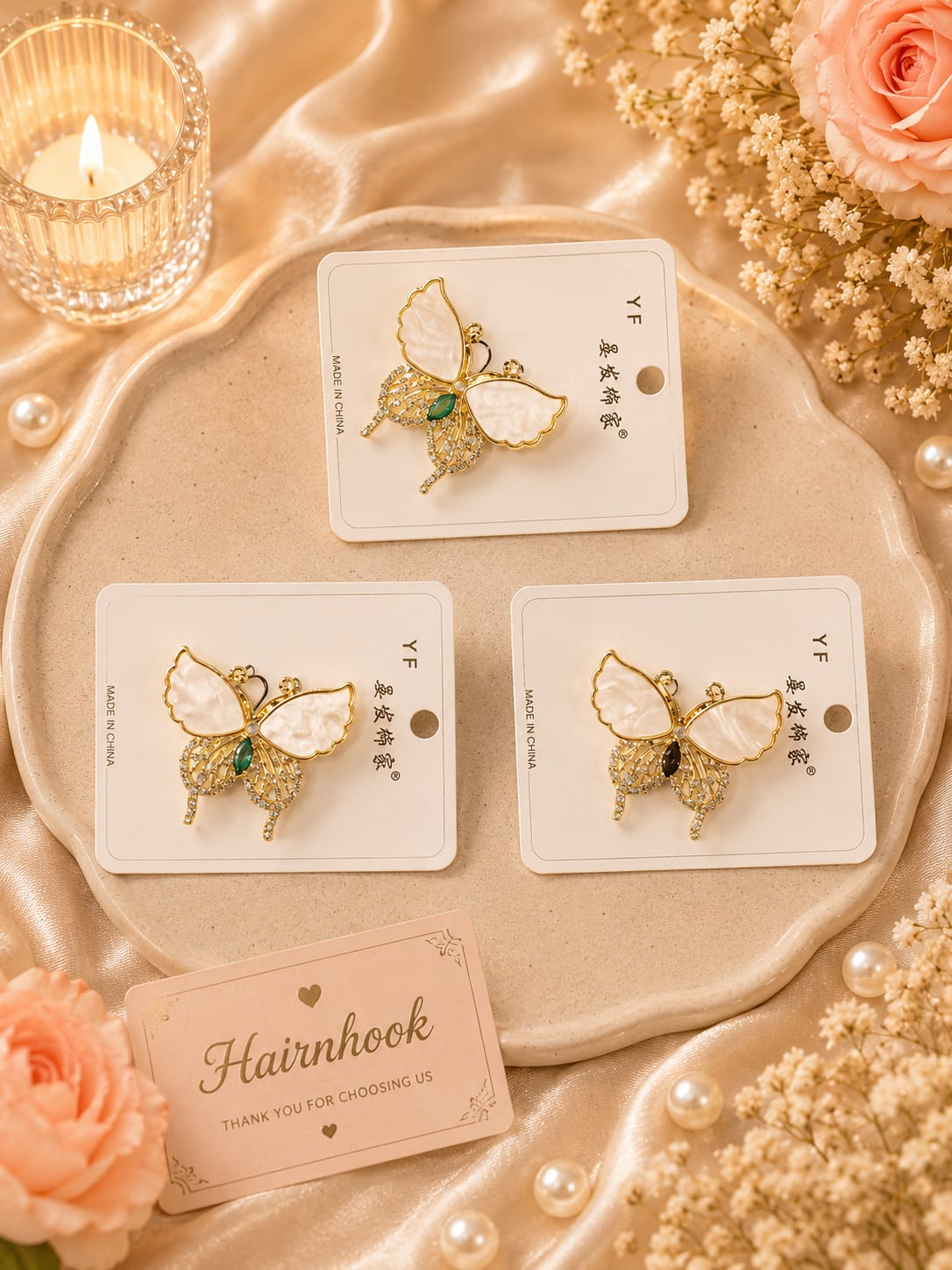 Premium hair accessories plus saree pins ( pack of 6)