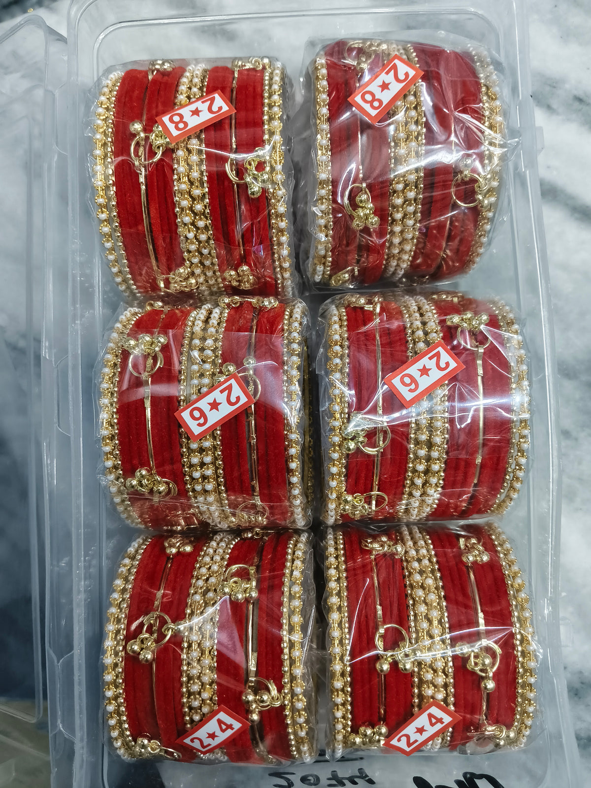 Premium karwachauth metal churi (pack of 6 set)
