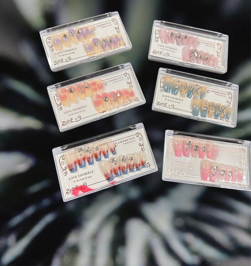 Professional Press-On Nails – Premium Korean Style Nail Art (pack of 24)