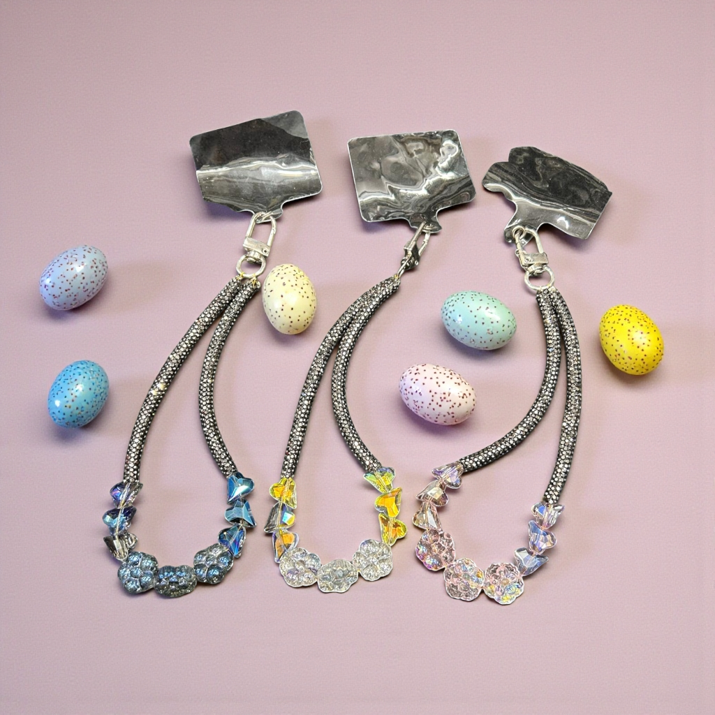 Premium crystal phone charms (pack of 6)