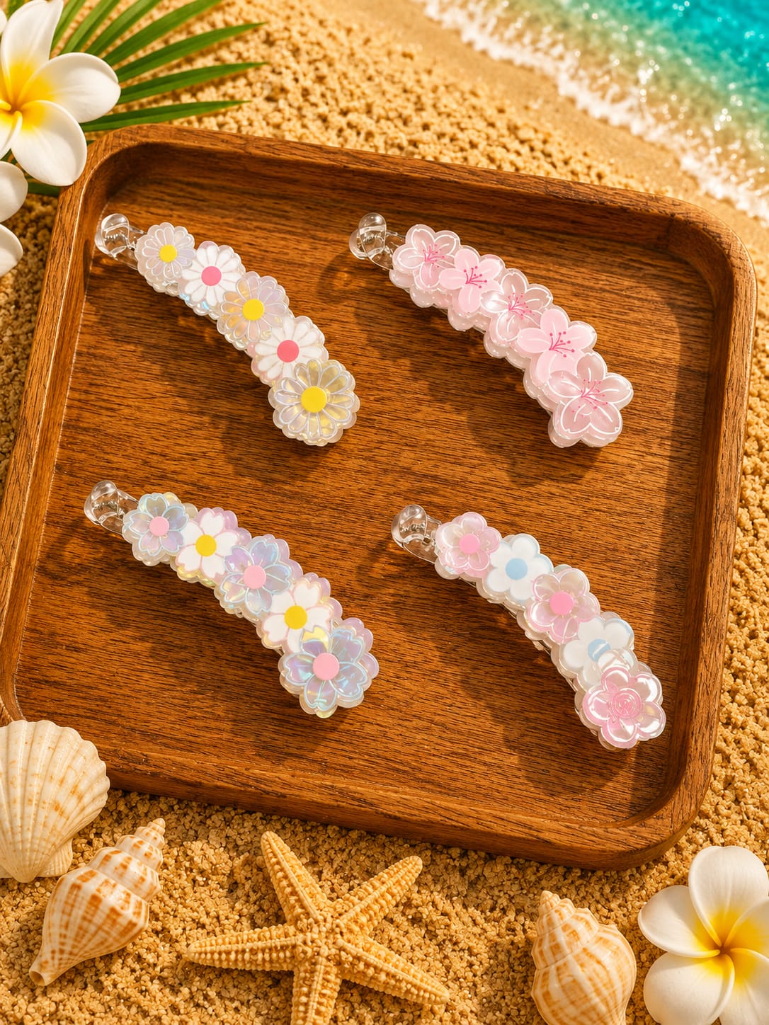 New acrylic premium banana clip (pack of 12)