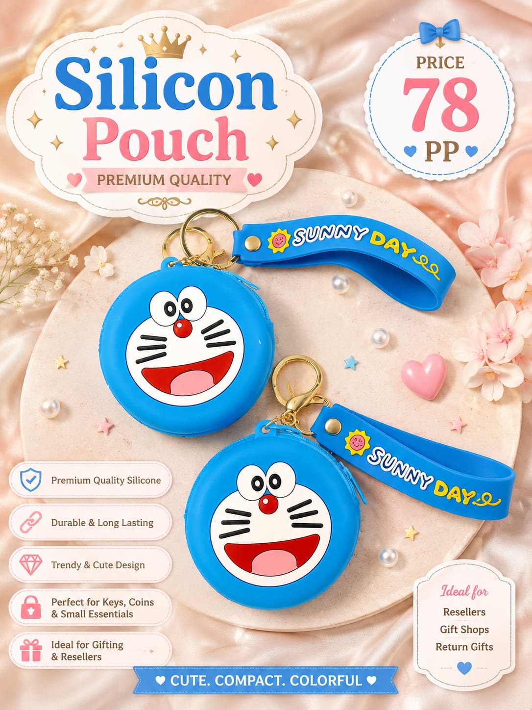Silicon pouch ( pack of 6)