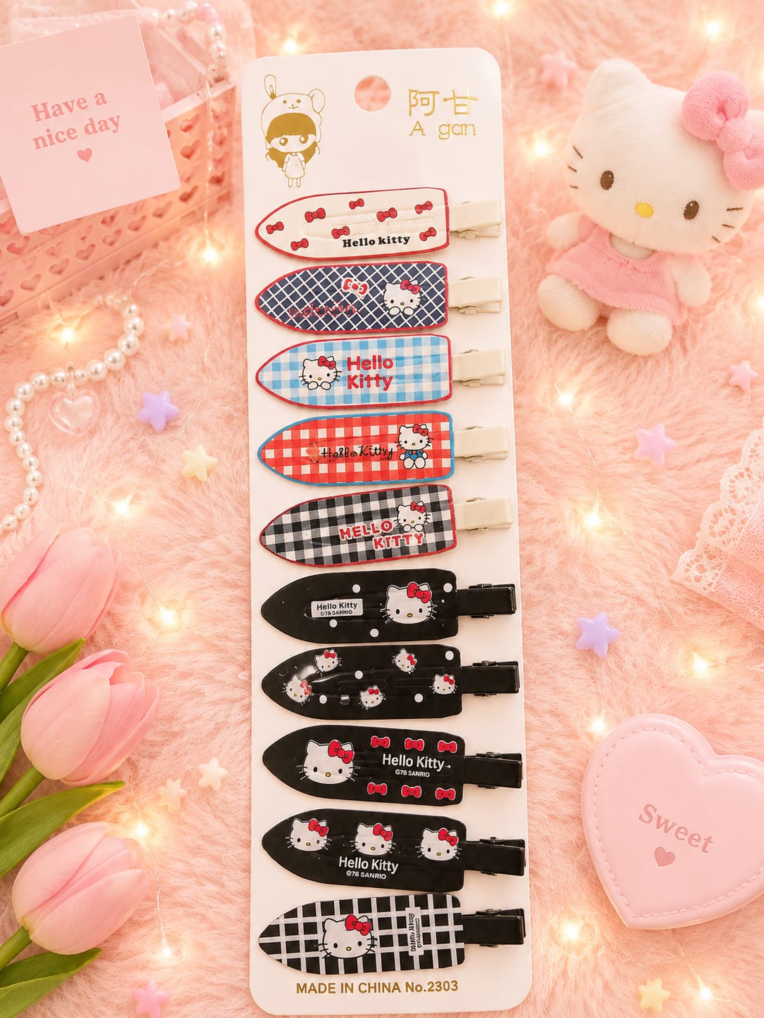 Kawai korean hair pins ( pack of 20 pieces)