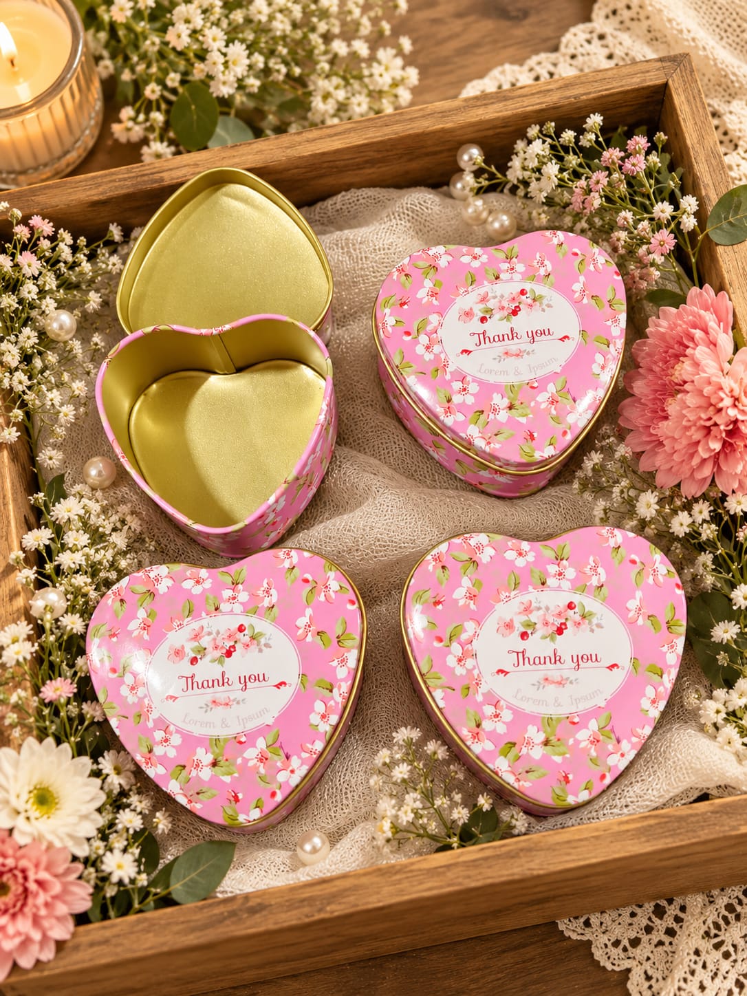 Heart box case ( pack of 12)