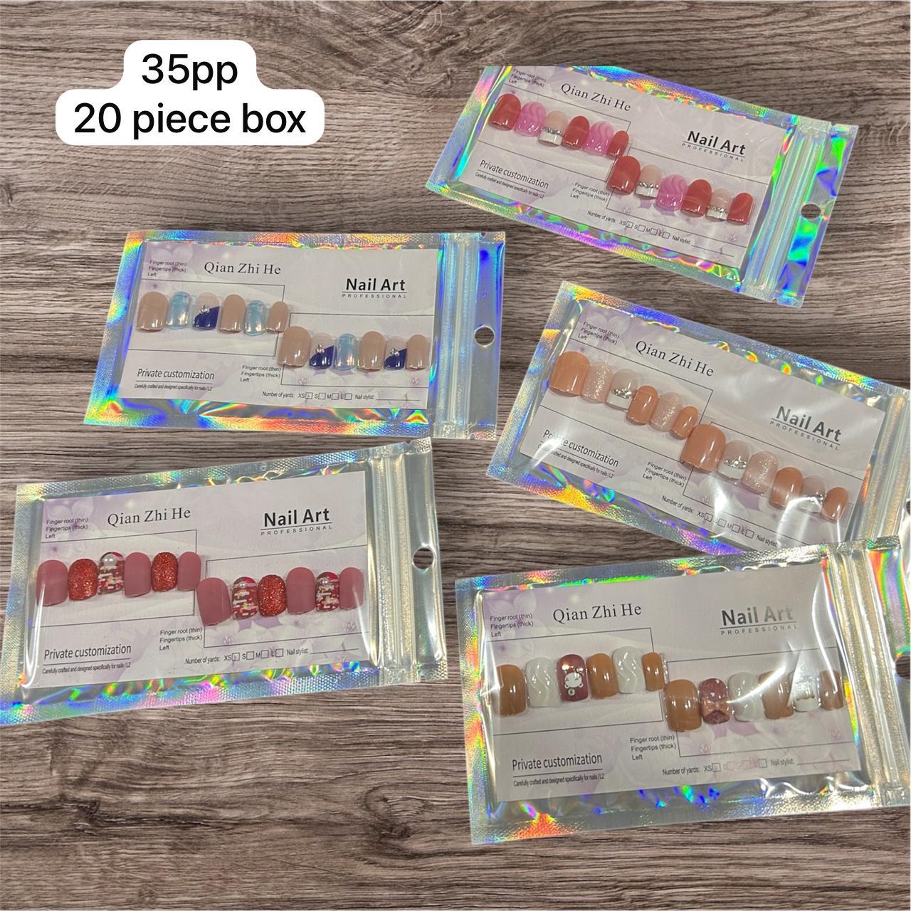 Professional Press-On Nails – Premium Korean Style Nail Art (pack of 20)