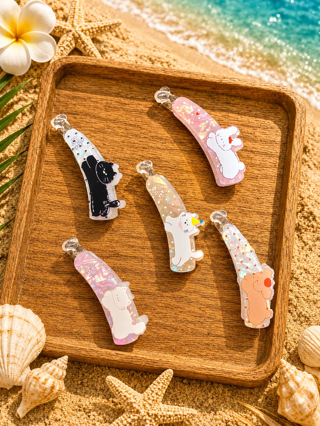 New acrylic premium banana clip (pack of 12)
