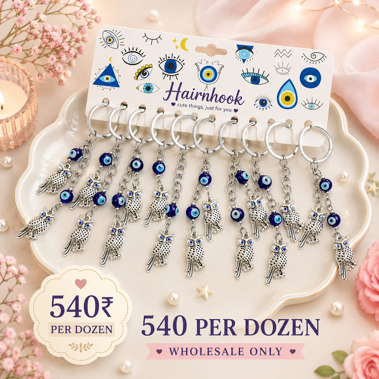Evil eye keychain ( pack of 12 )