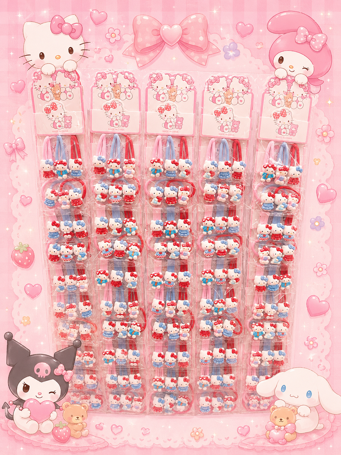 Kawaii Snap Clips( pack of 1 strip includes 10 pairs)