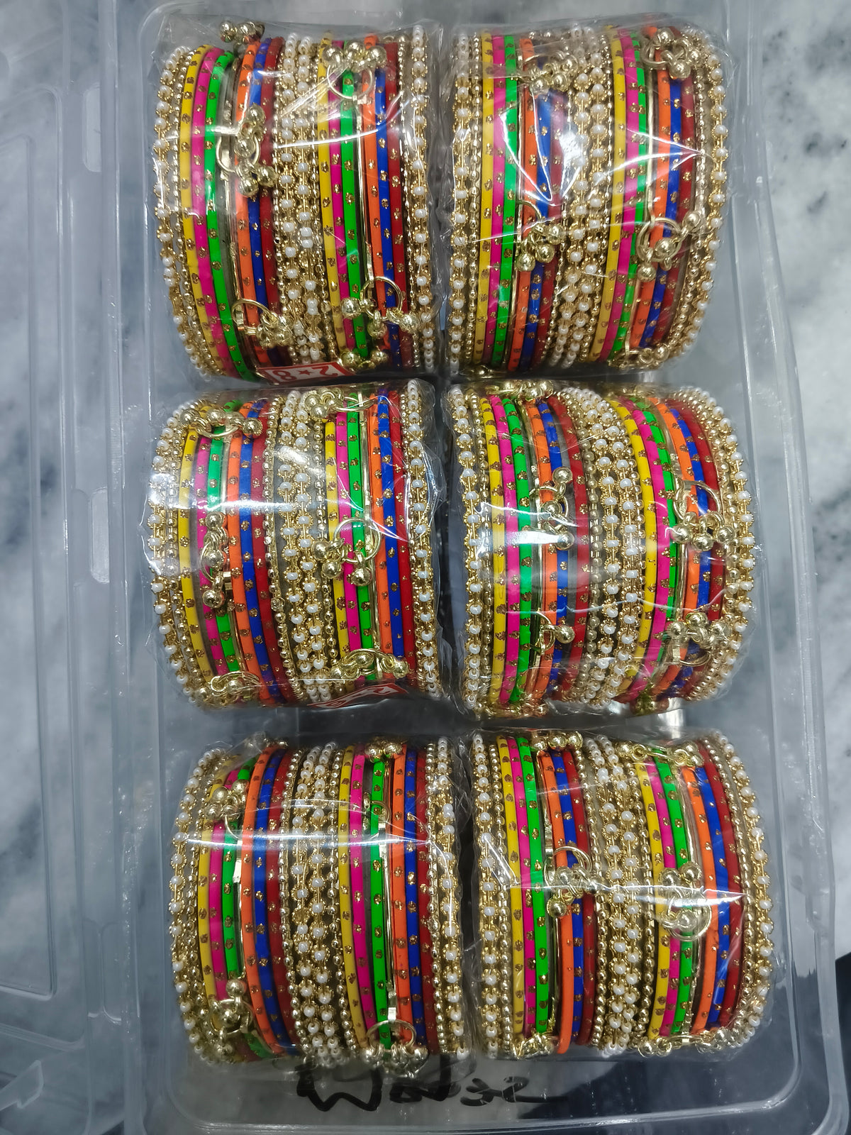 Premium karwachauth metal churi (pack of 6 set)