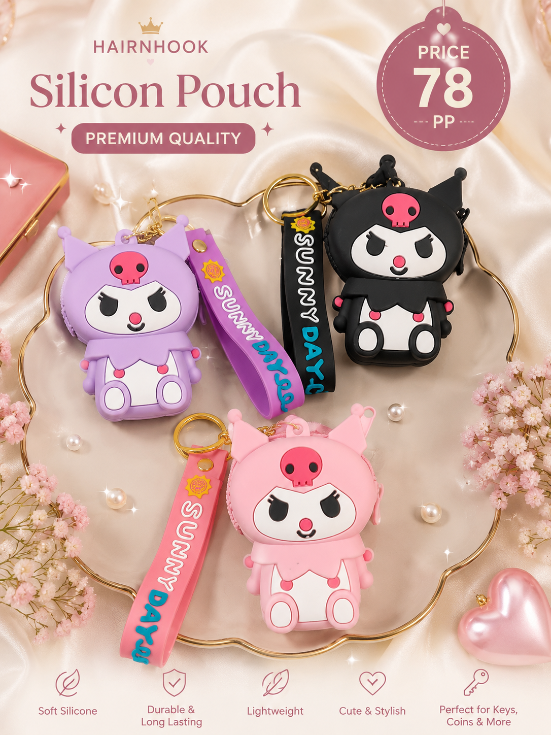 Silicon pouch ( pack of 6)