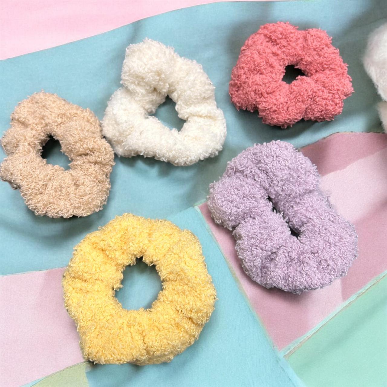 Korean Style Fabric Scrunchie Rubber Band for Daily Wear 2 (pack of 12)