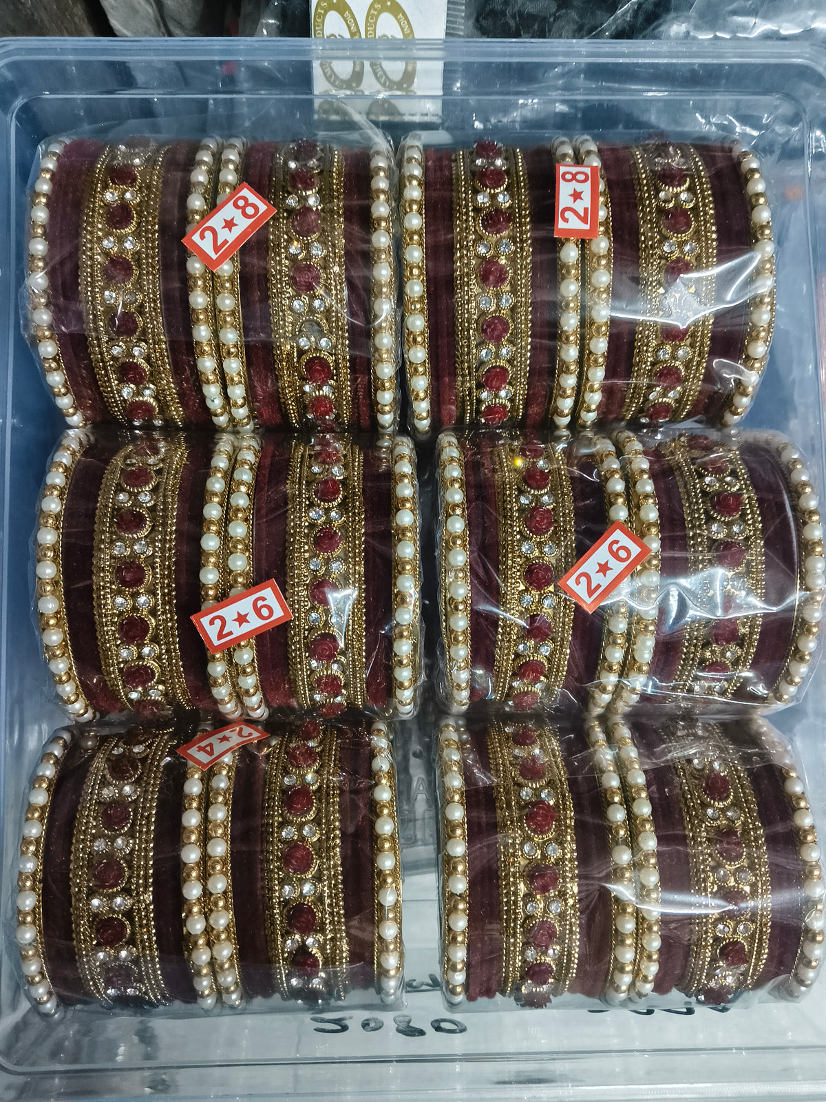 Premium karwachauth metal churi (pack of 6 set)