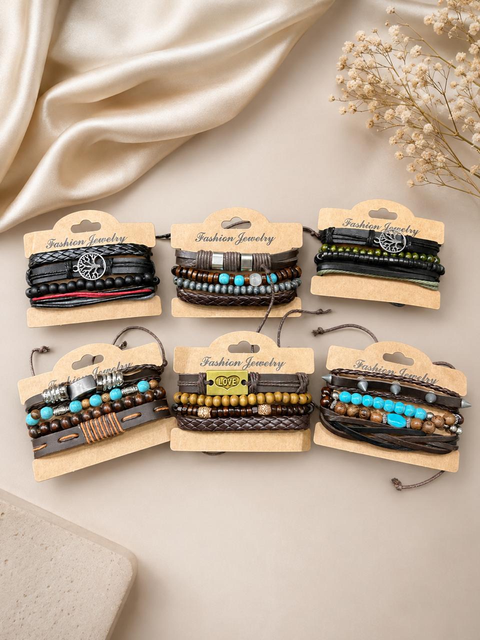 Boys combo bracelet set ( pack of 6 set)