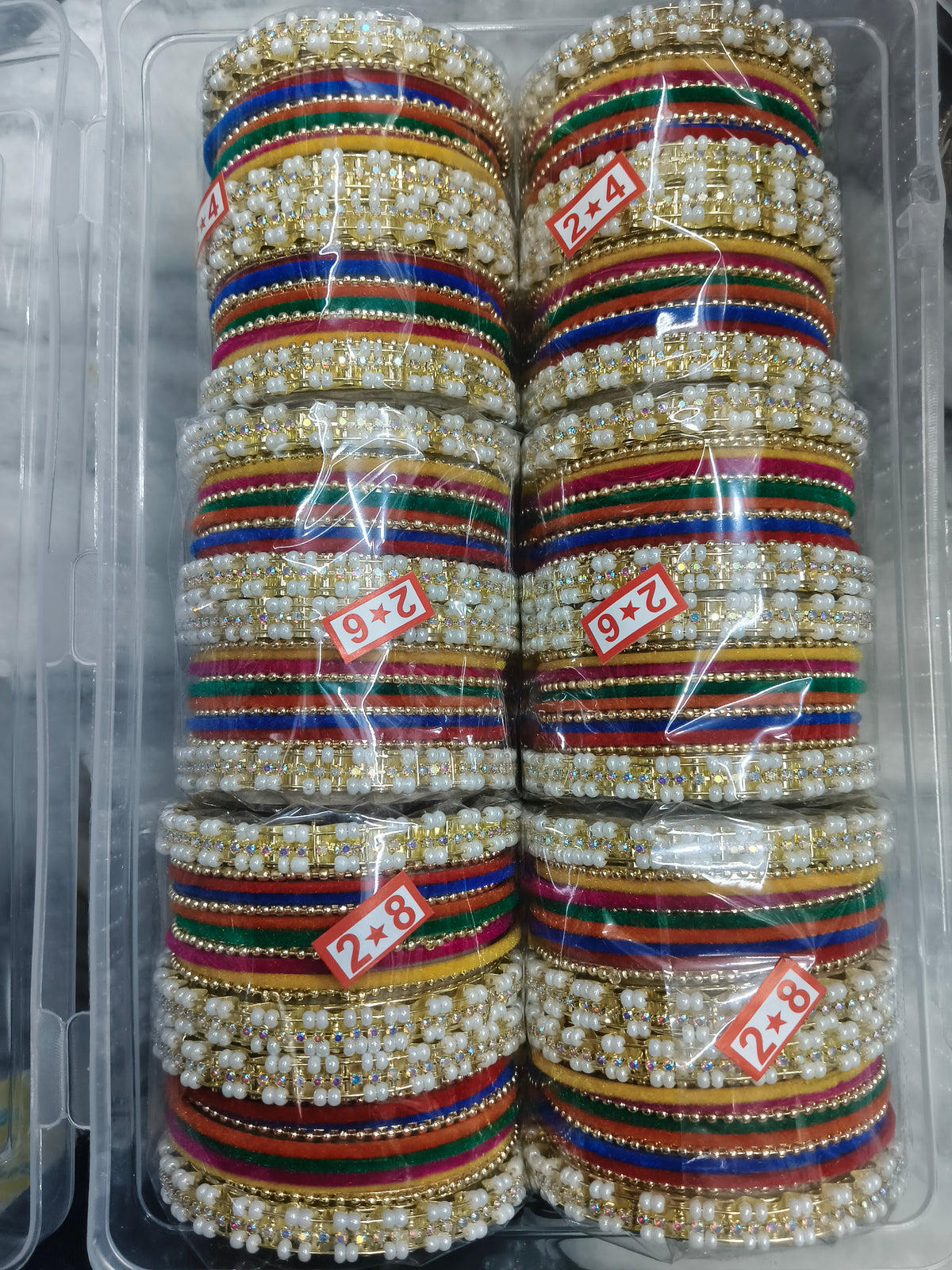 Premium karwachauth metal churi (pack of 6 set)