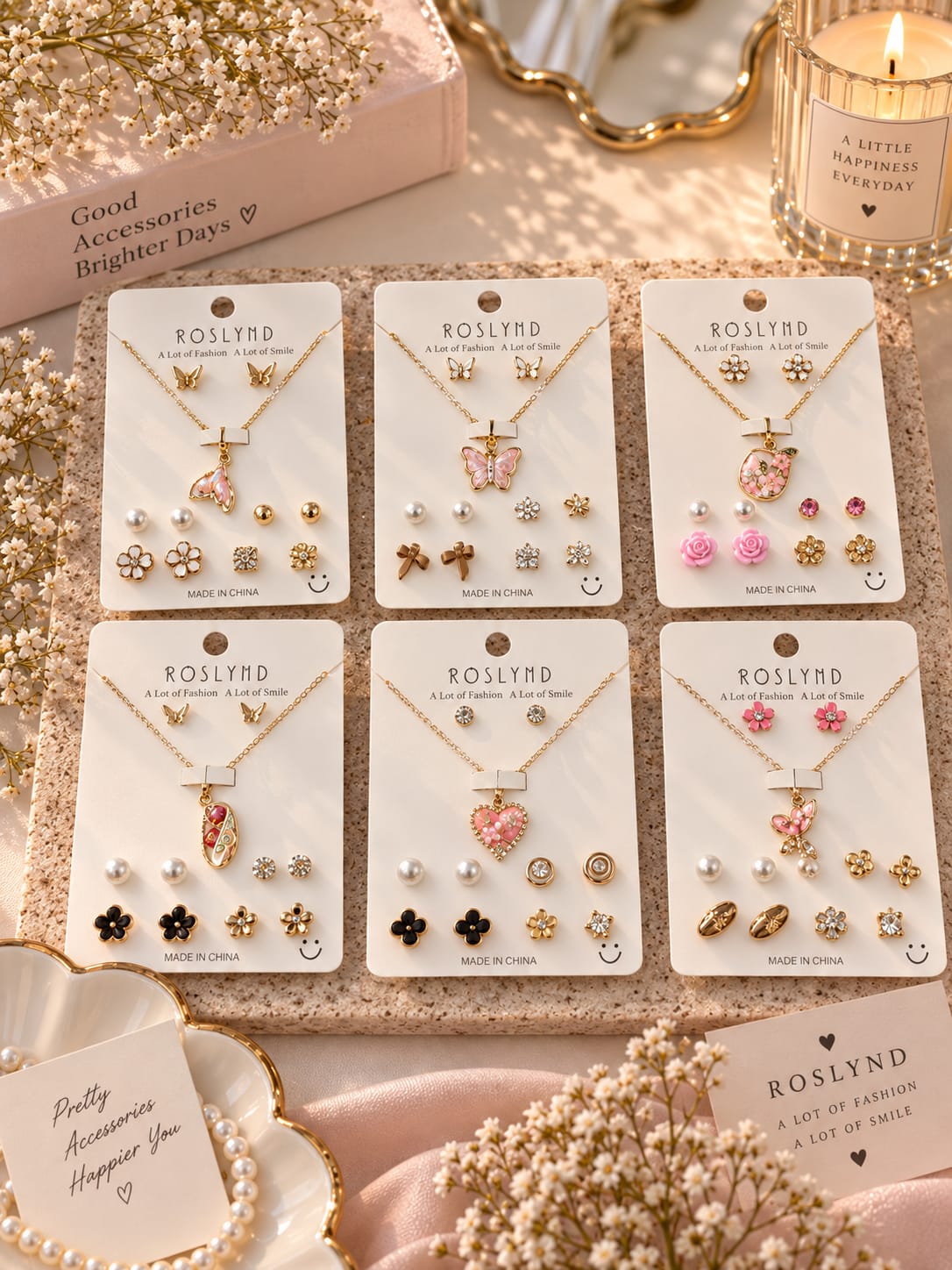 Korean studs combo ( pack of 12 cards)