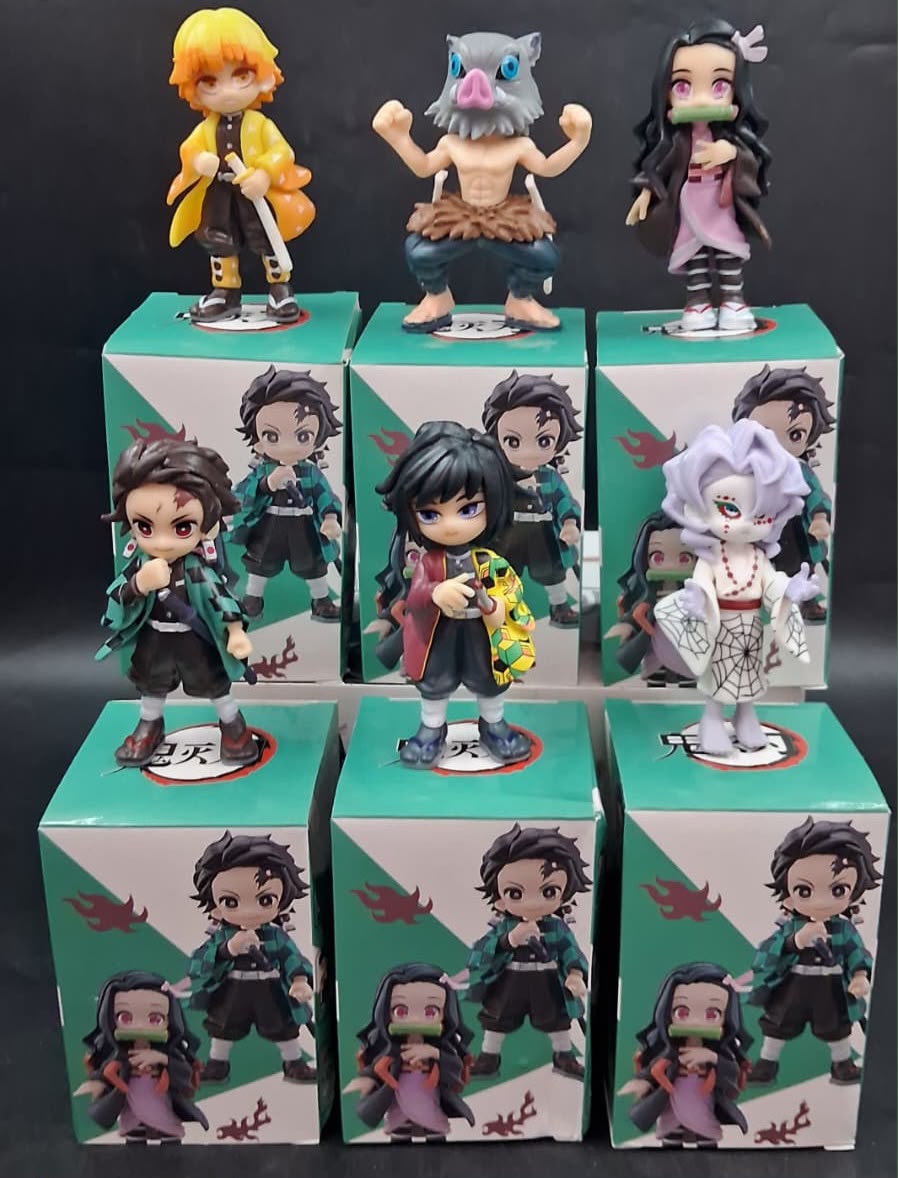 Anime character set ( pack of 6 piece mix )- with box packing- prebooking