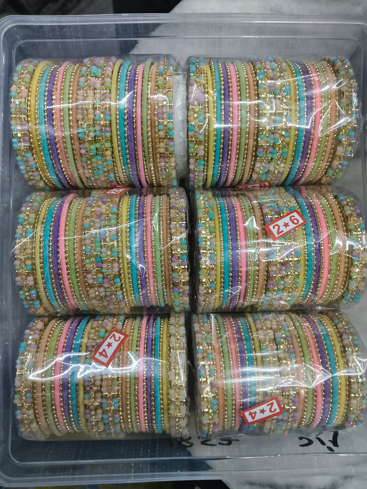 Premium karwachauth metal churi (pack of 6 set)