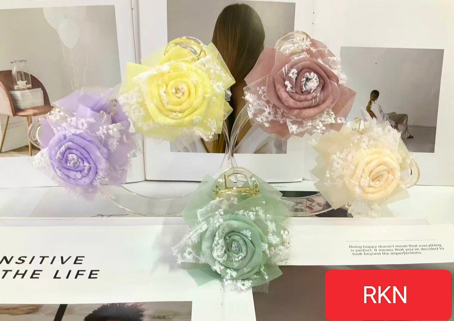 Korean flower clutcher ( pack of 12)