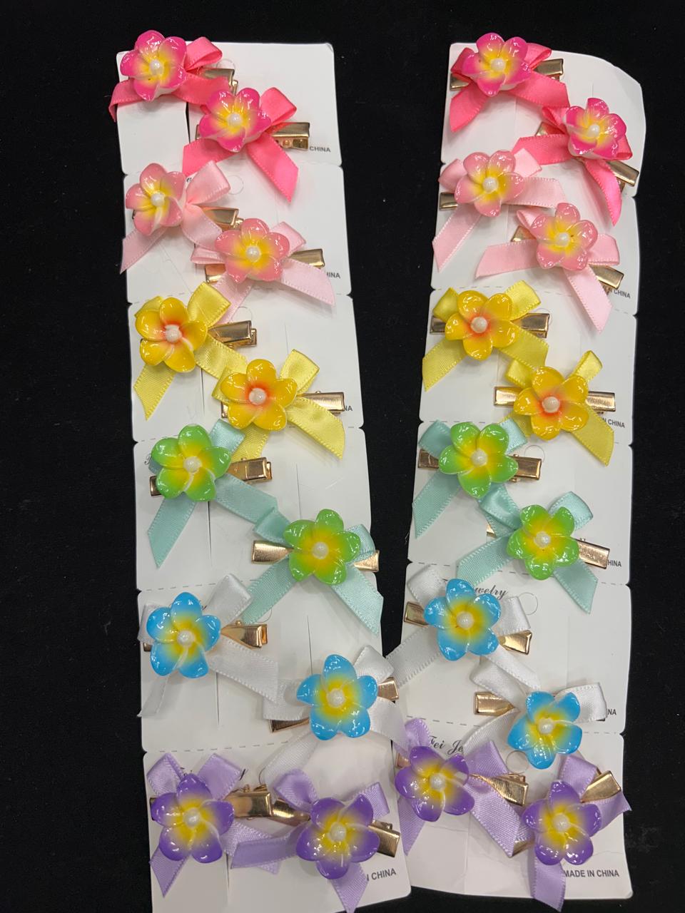 Flower bow pin ( pack of 12 pair)