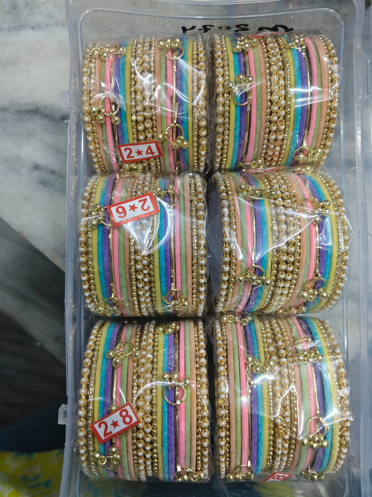 Premium karwachauth metal churi (pack of 6 set)