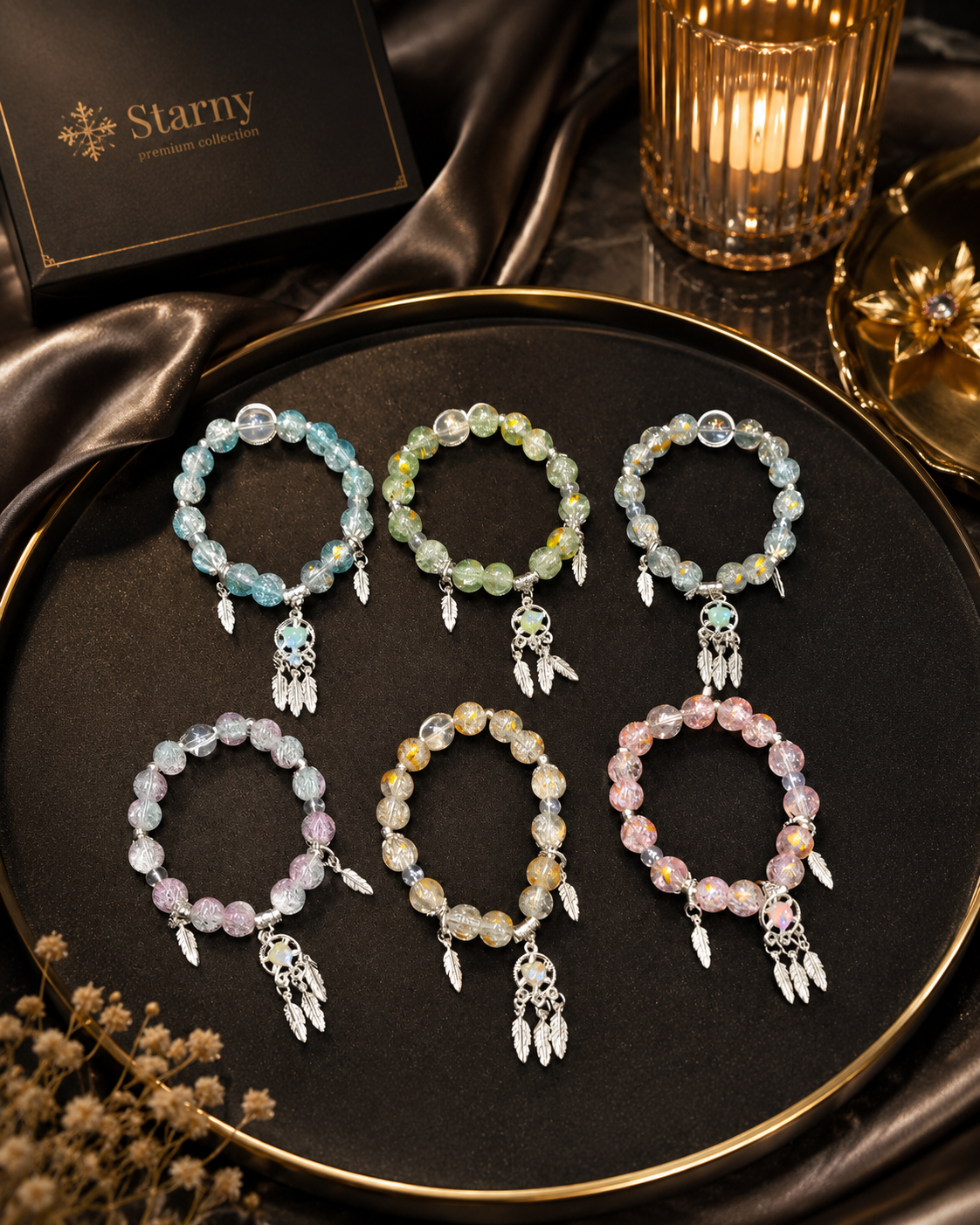 Korean bracelets ( pack of 12)