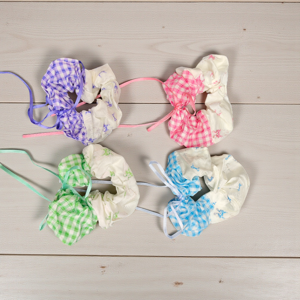 Korean premium scrunchies-8(pack of 12)