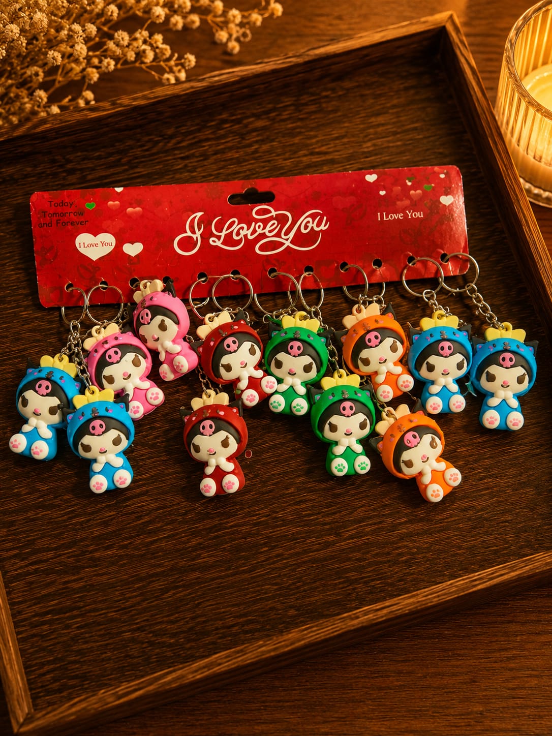 Pvc Rubber keychains medium size ( pack of 12)