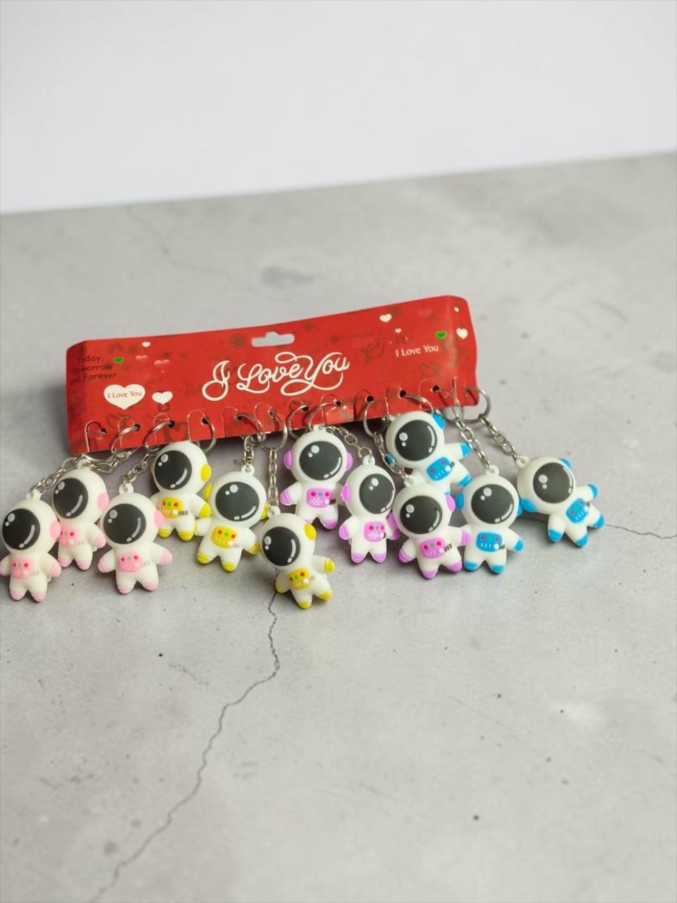 Pvc Rubber keychains medium size ( pack of 12)