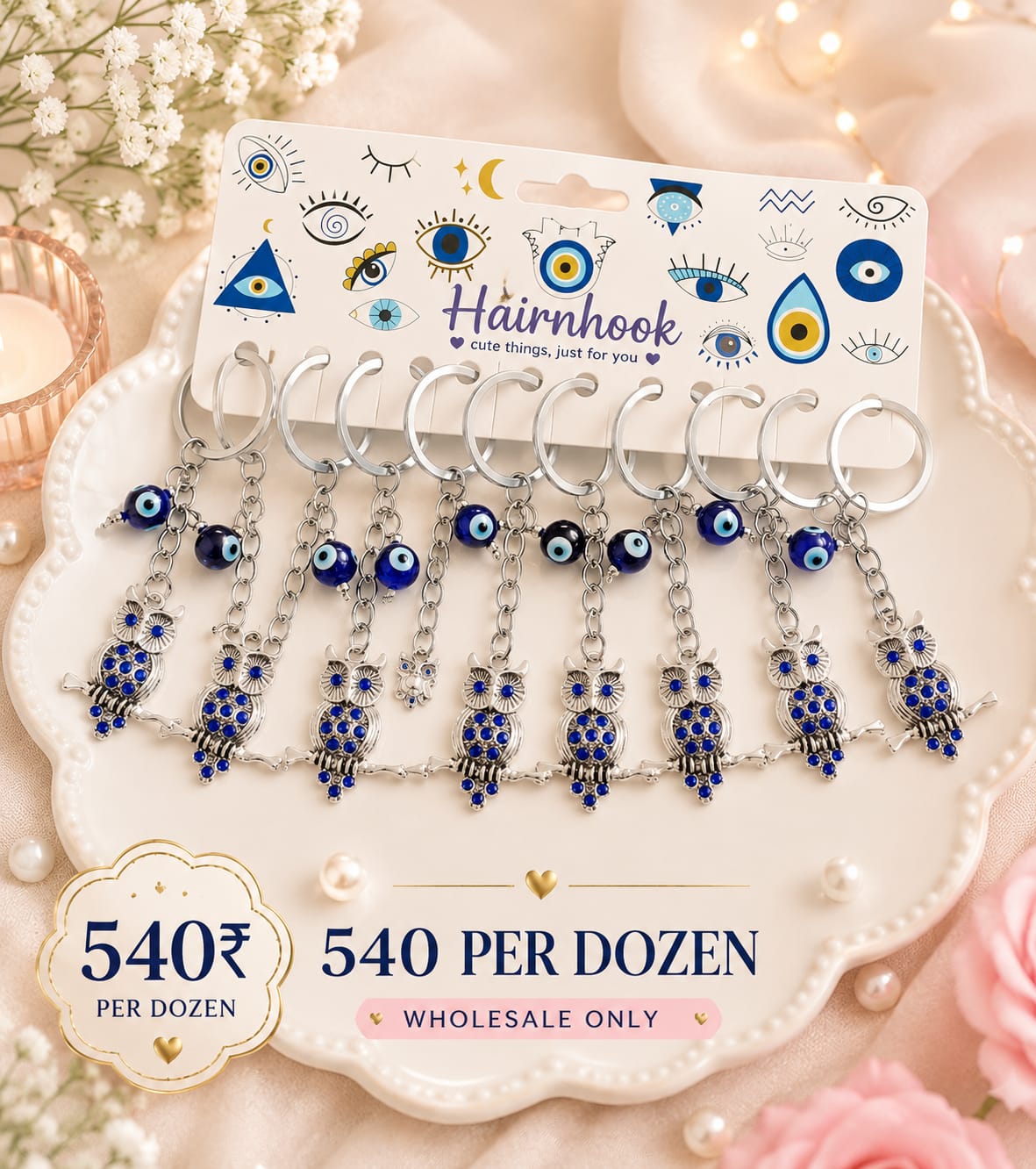 Evil eye keychain ( pack of 12 )