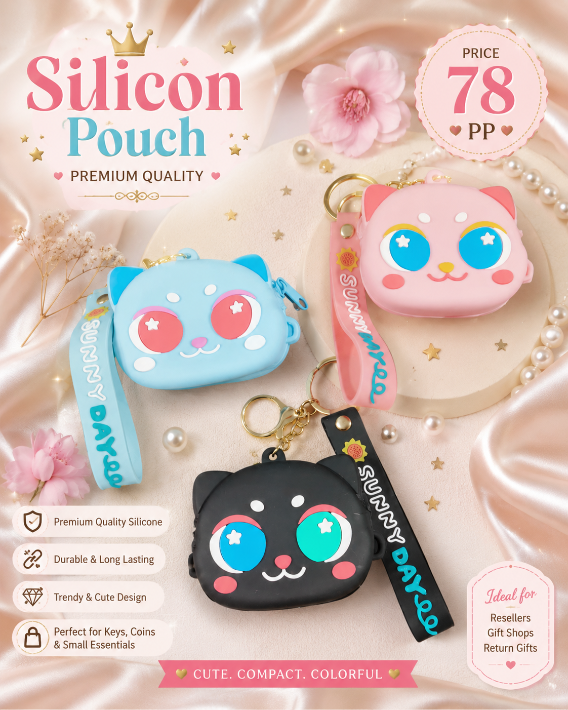 Silicon pouch ( pack of 6)