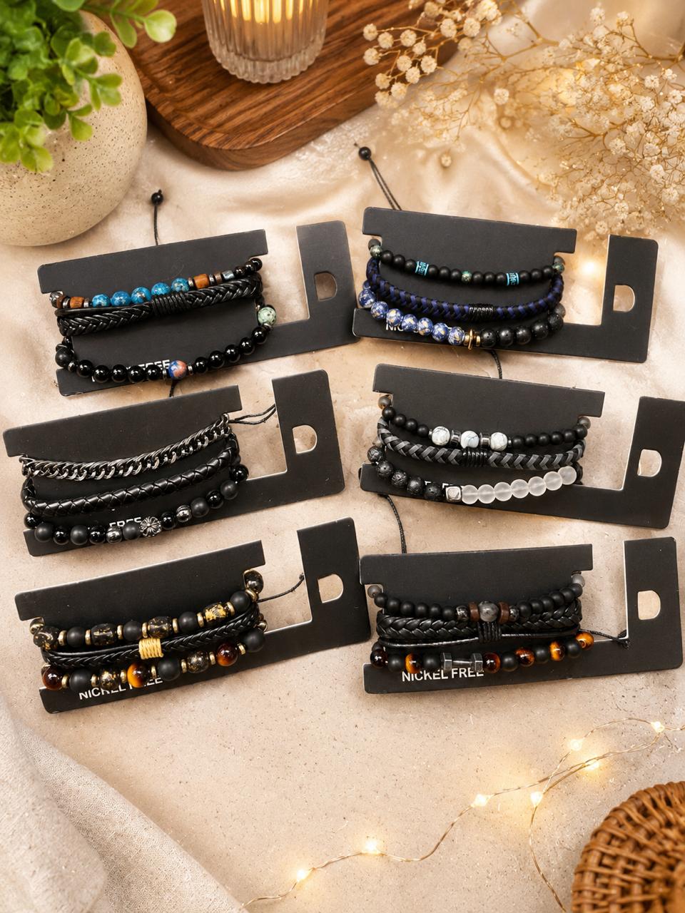 Boys combo bracelet set ( pack of 6 set)