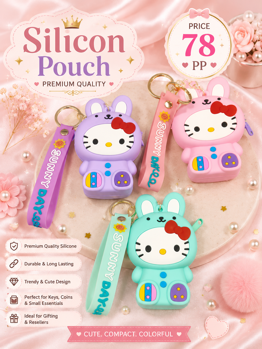 Silicon pouch ( pack of 6)